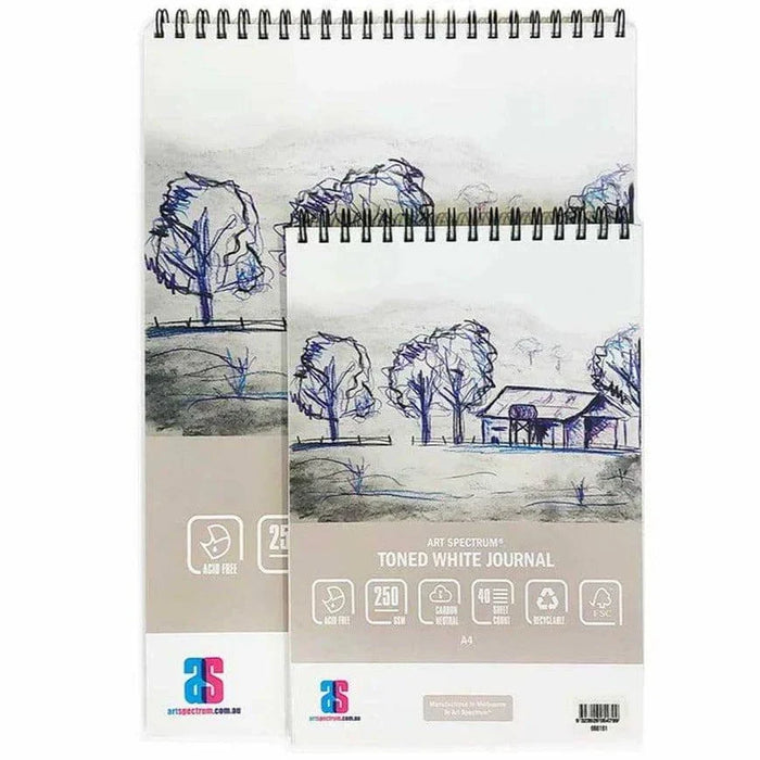 ART SPECTRUM PAPER ART SPECTRUM A4 (210x297mm) Art Spectrum Toned White Journal 250gsm