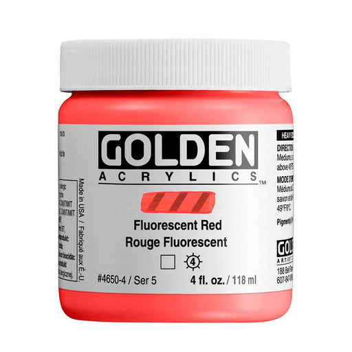 GOLDEN HEAVY BODY GOLDEN 118ml Golden HEAVY BODY Fluorescent Red Acrylic Colour