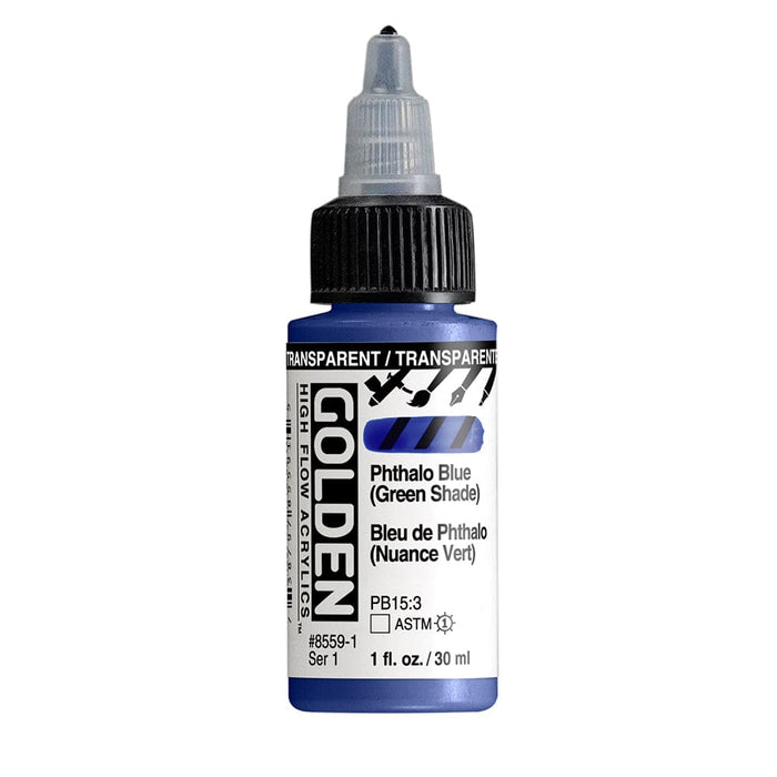 GOLDEN HIGH FLOW GOLDEN 30ml Golden HIGH FLOW Transparent Phthalo Blue (Green Shade)
