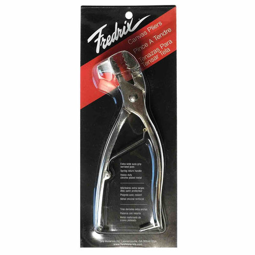 Fredrix Canvas Pliers #7400 Extra Wide Sure Grip Serrated Jaws Heavy Duty Chrome - Art Supplies Online